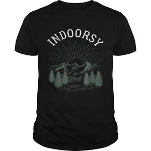 Indoorsy Men Women Ironic Christmas Shirt